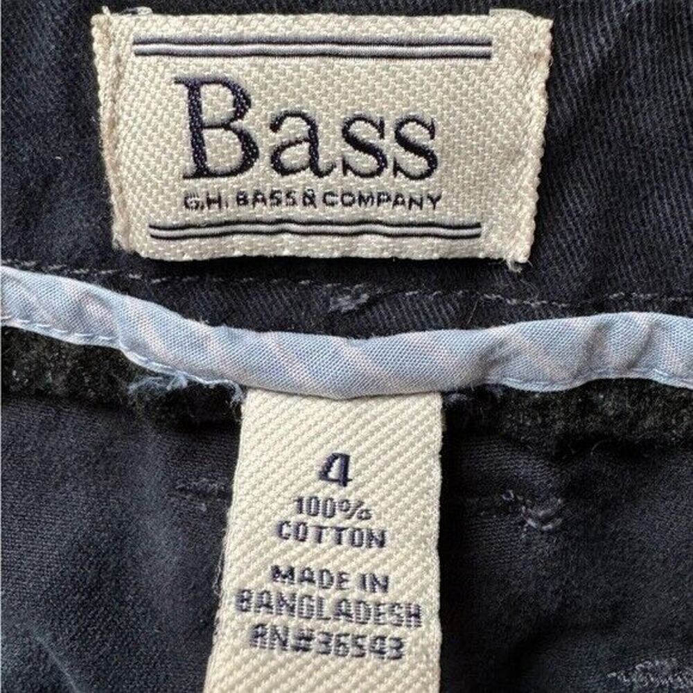 G.H Bass & Co Blue Women's Size 4 Pants Straight Leg Pockets Chinos 100% Cotton‎ - Picture 3 of 4